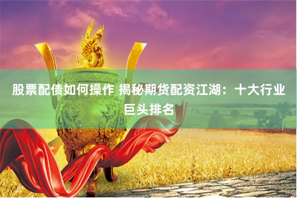 股票配债如何操作 揭秘期货配资江湖：十大行业巨头排名