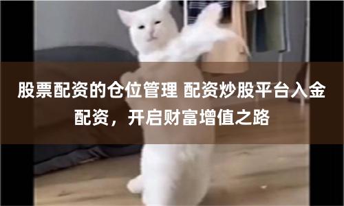 股票配资的仓位管理 配资炒股平台入金配资，开启财富增值之路